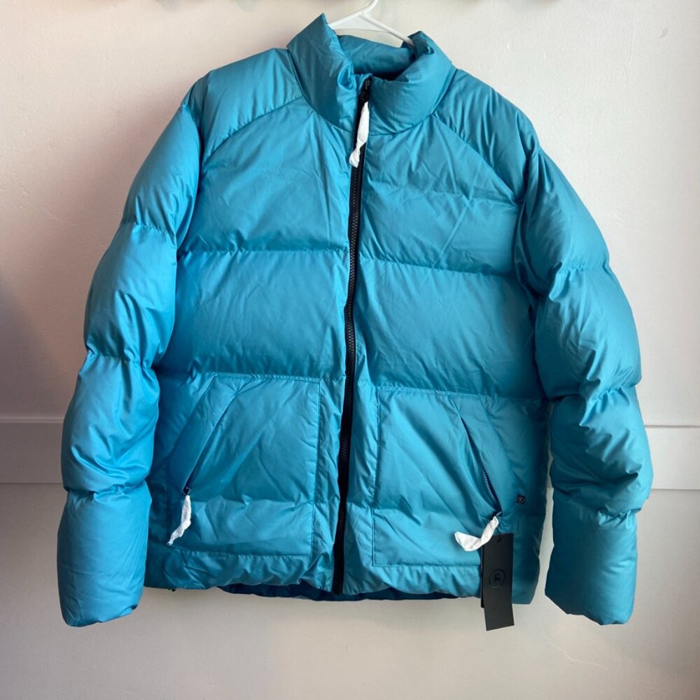 NWT Backcountry Fjord Blue Raglan Allied Down Jacket - Picture 1 of 9